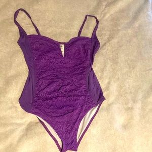 Moontide purple one piece bathing suit, womens size 12.